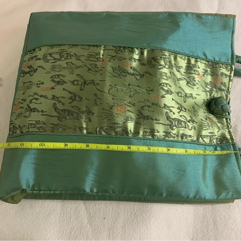 Japanese Kimono HandBag, Silk Purse Womens Brand New Geisha Green Tote - Picture 8 of 14